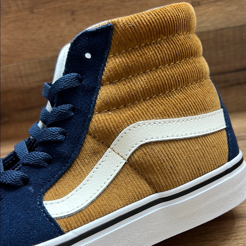 Vans Blue and Brown High-Top Sneakers - Picture 7 of 8